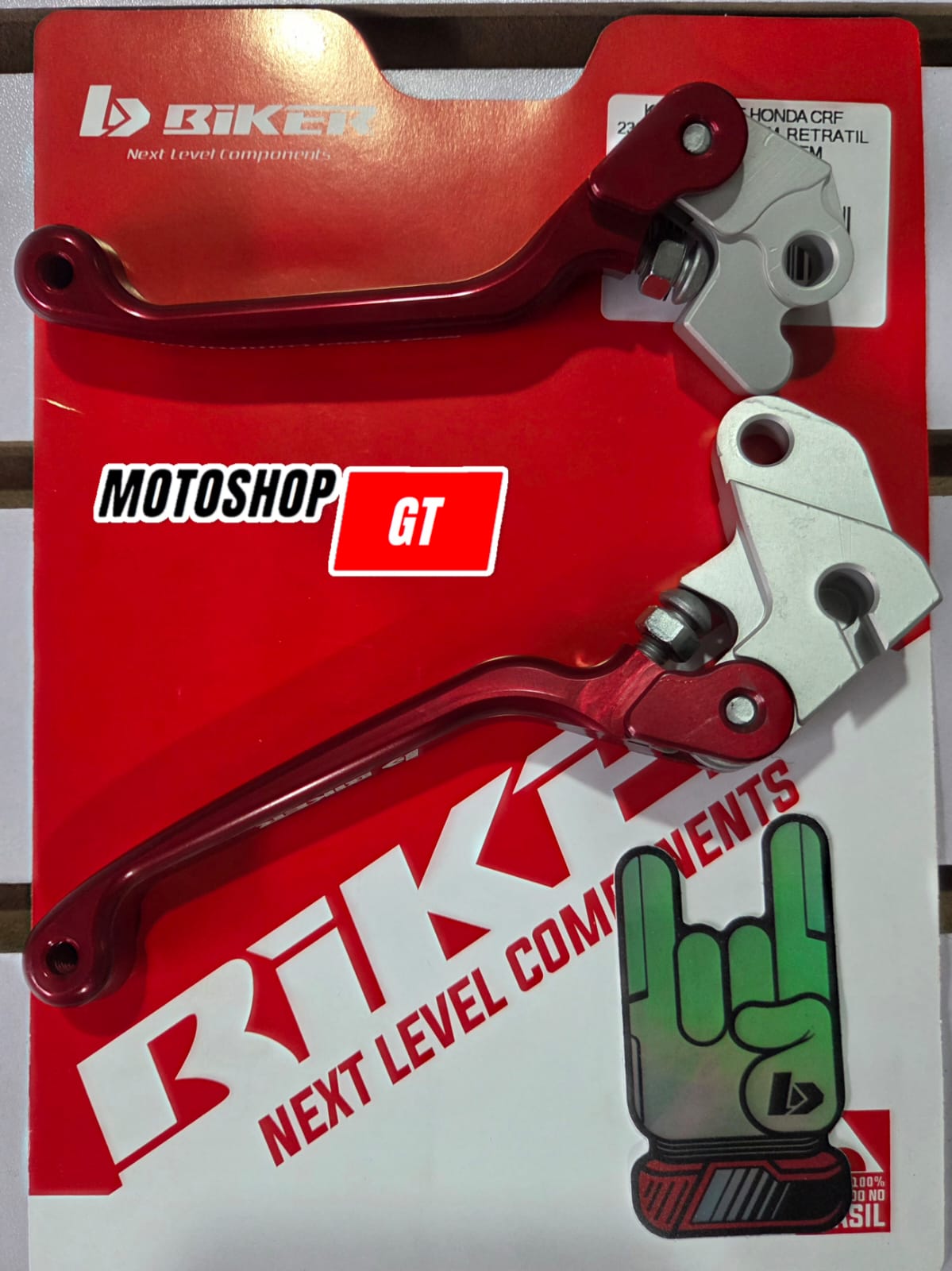 Kit Manecillas Honda CRF230 / 250F Retractiles Rojo BIKER