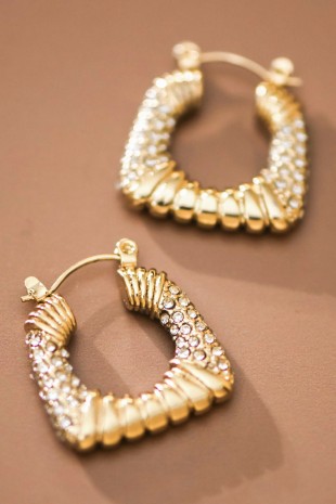 Aros de acero inoxidable con baño de oro de 18K