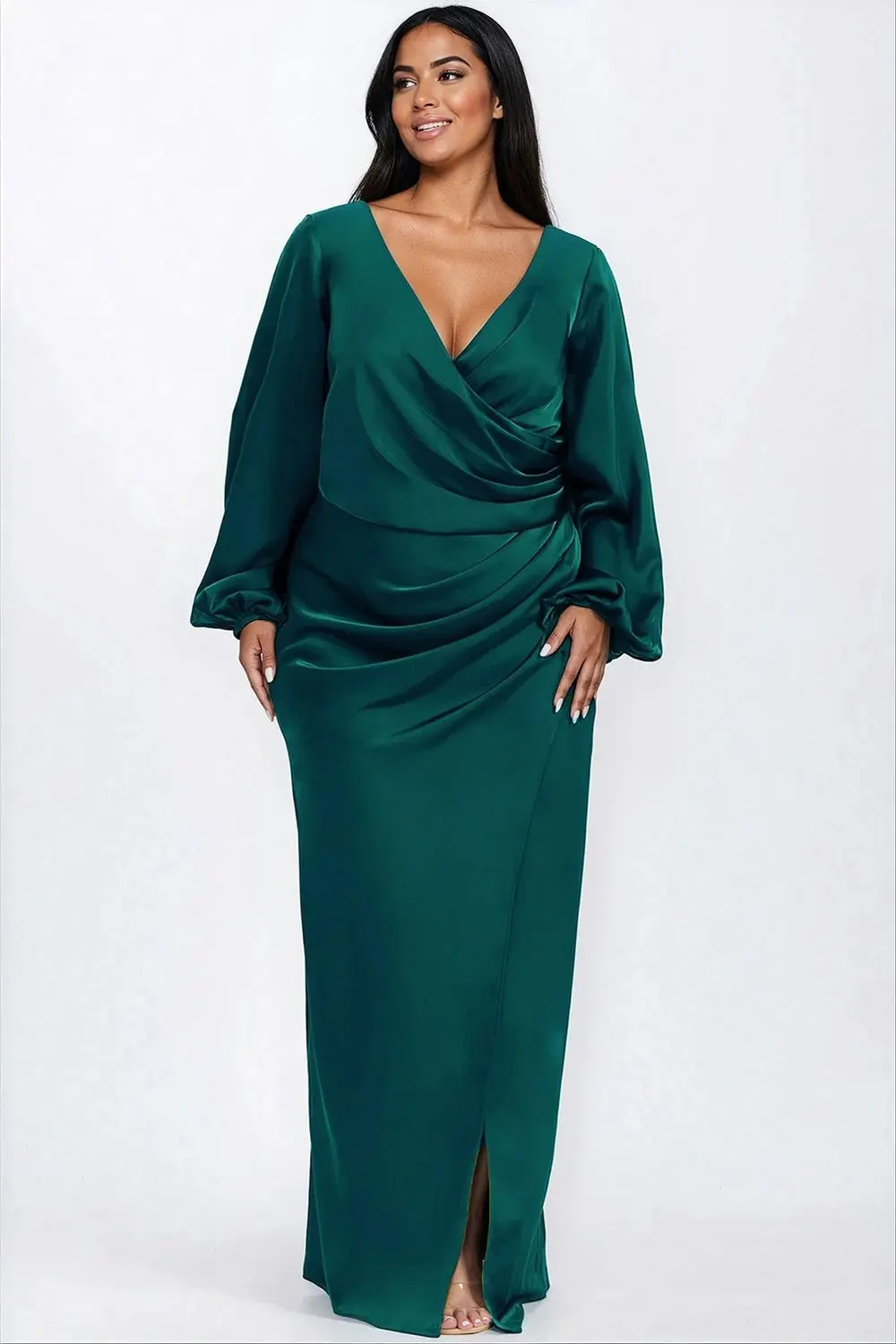 Teal Special Occasion Maxi Dress (Talla XL)