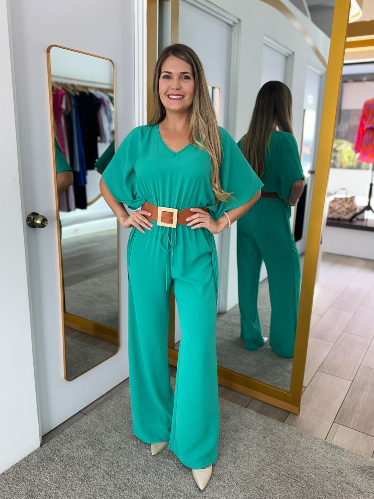 Jade Caftan Romper (Talla M) thumbnail