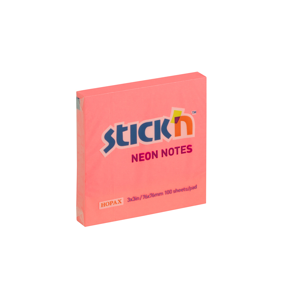 STICKN BLOCK NEON 3 X 3 100H ROSADO NEON