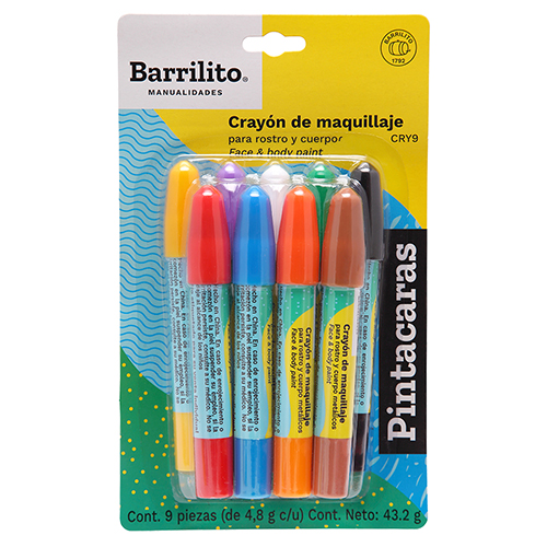 CRAYON PINTA CARITAS BARRILLITO COLORES SET  9