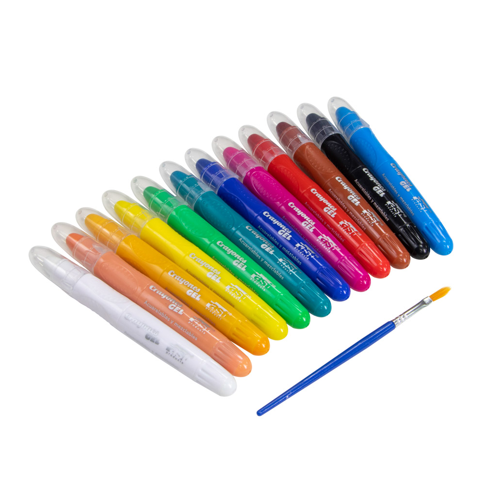 CRAYON GEL FAST COLORFUL 12 COL.
