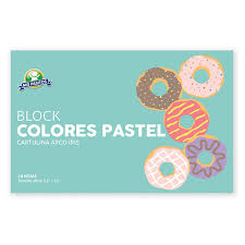 BLOCK ARCO IRIS COLOR PASTEL MIS PASITOS oficio