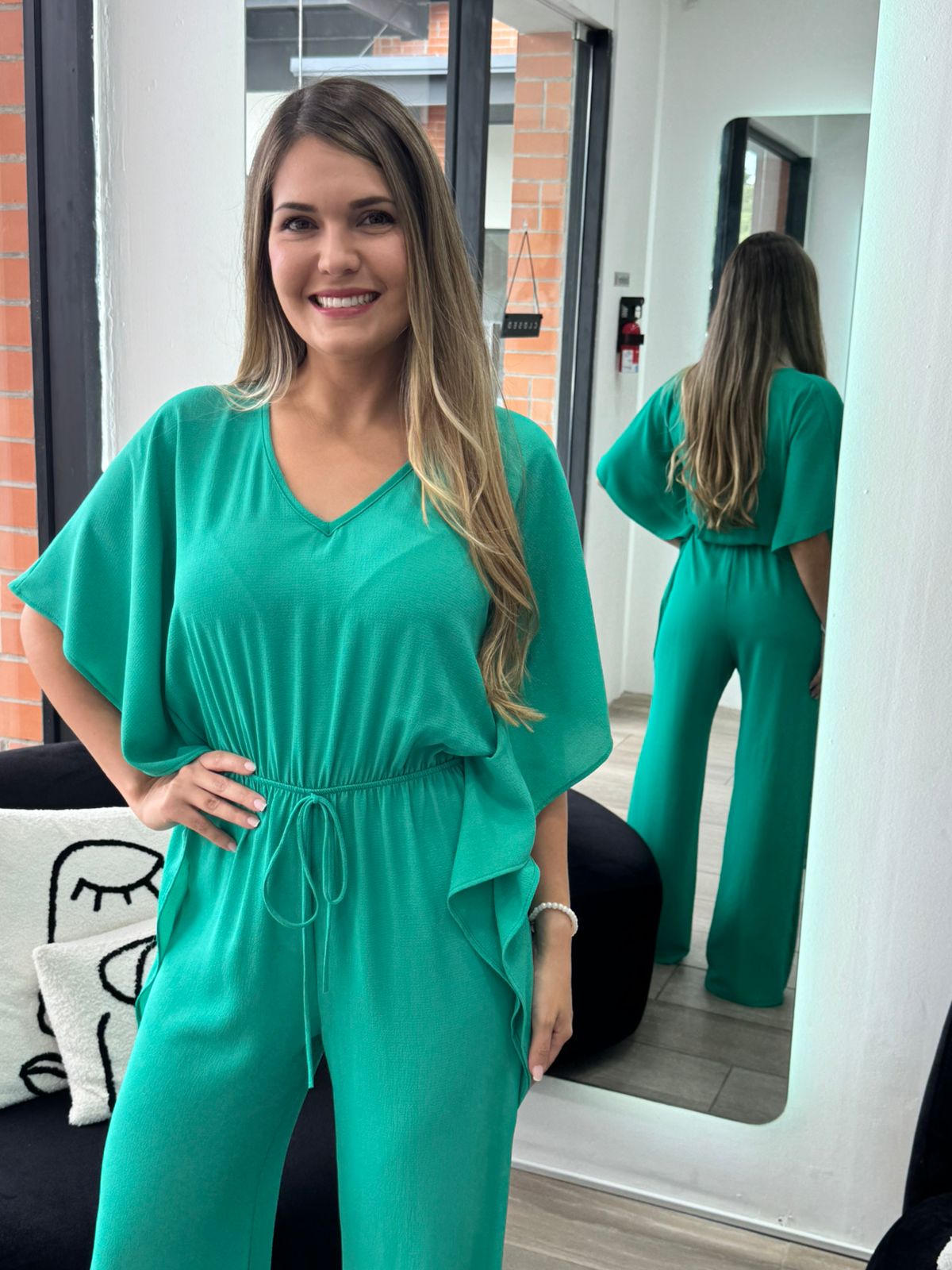 Jade Caftan Romper (Talla S) thumbnail