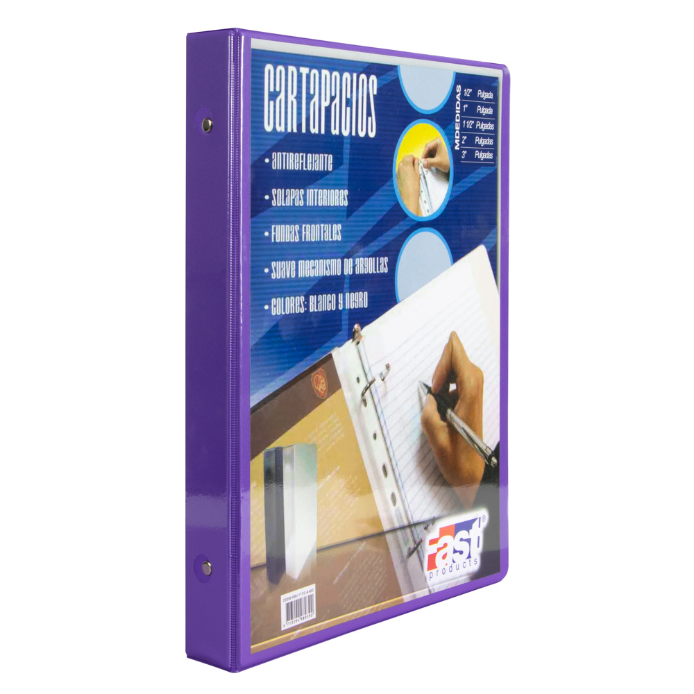 CARTAPACIO FAST C/FUNDA 1" VIOLETA OFICIO