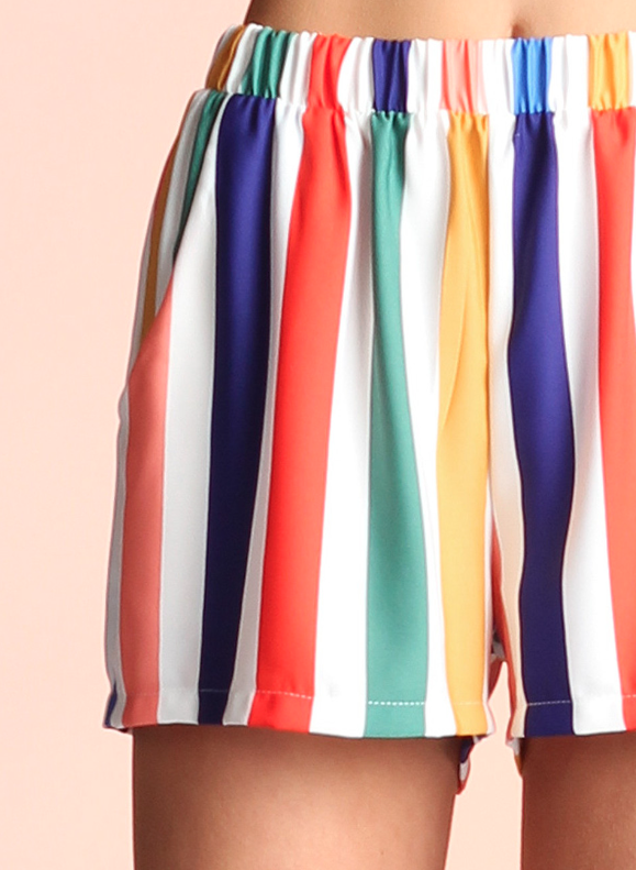 Rainbow Stripe Pocket Shorts (Talla M) thumbnail