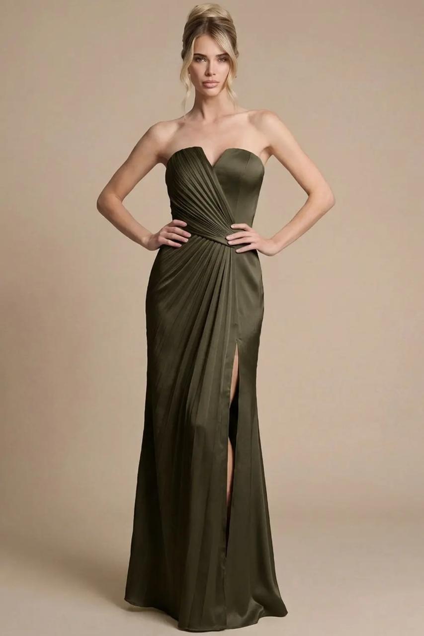 Olive A Line Strapless Neckline with Front Notch (Talla S) thumbnail