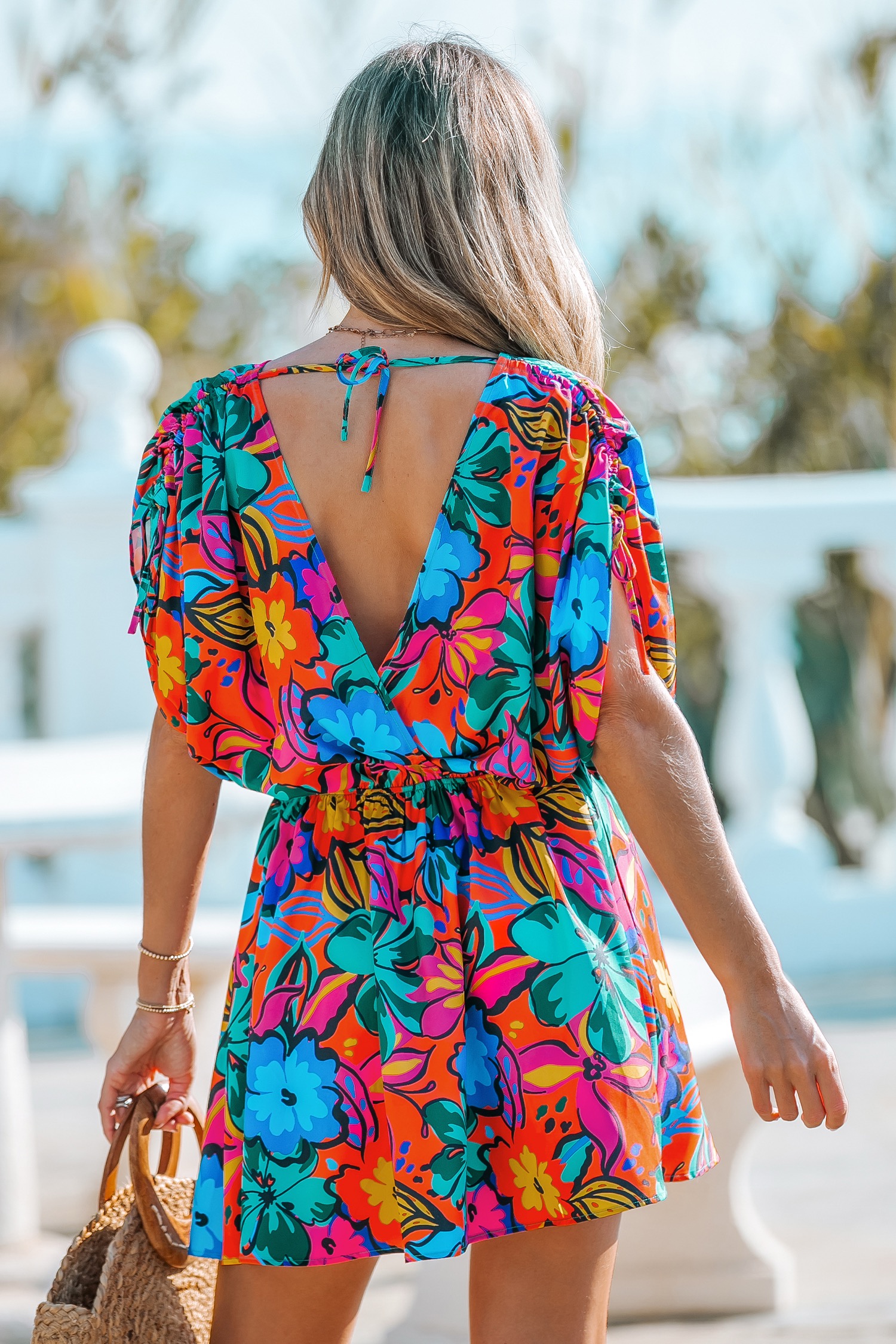Tropical Surplice Mini Dress (Talla M) thumbnail
