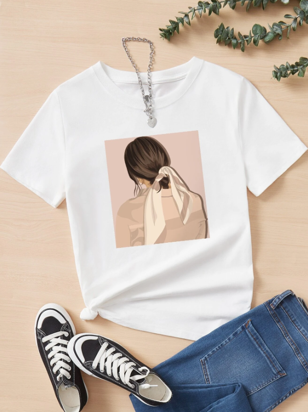 Artist Girlcore Figure Graphic Tee (Talla L)