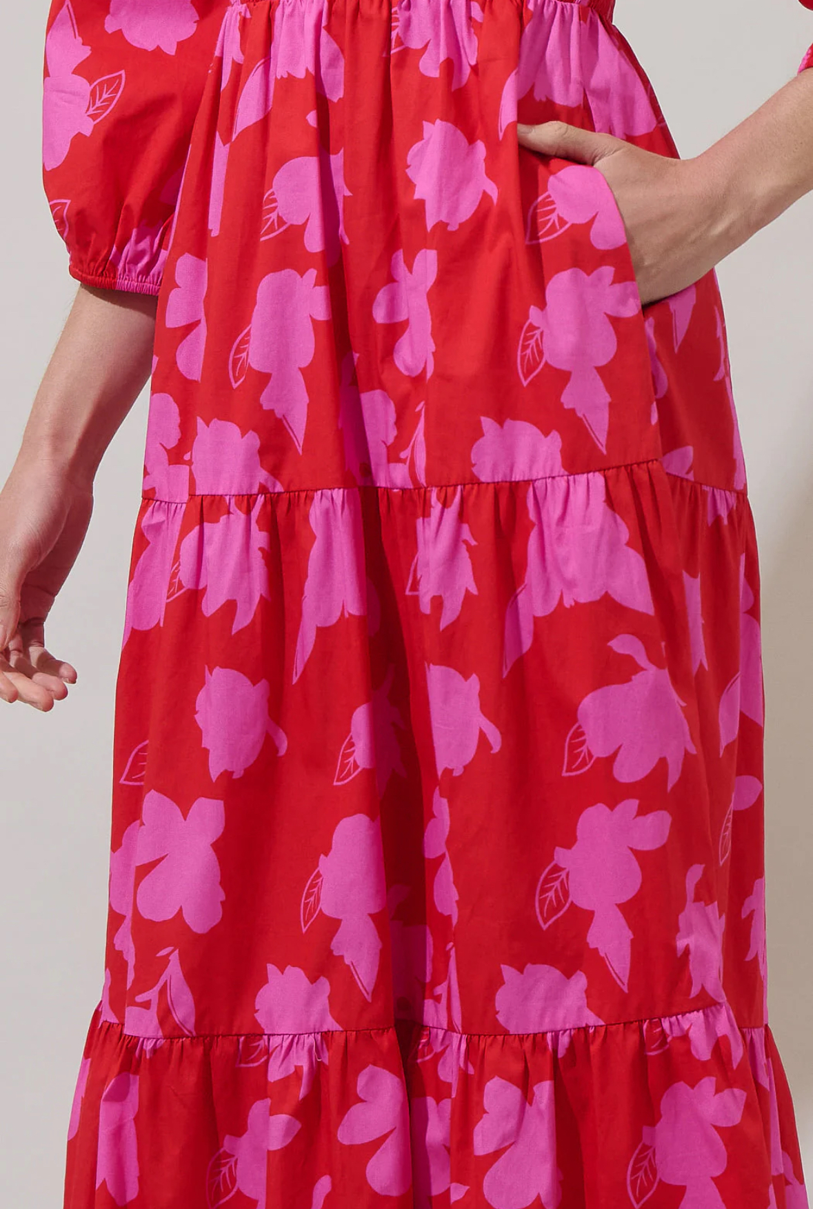 Raspberry Bliss Brighton Smocked Poplin Maxi Dress (Talla M) thumbnail