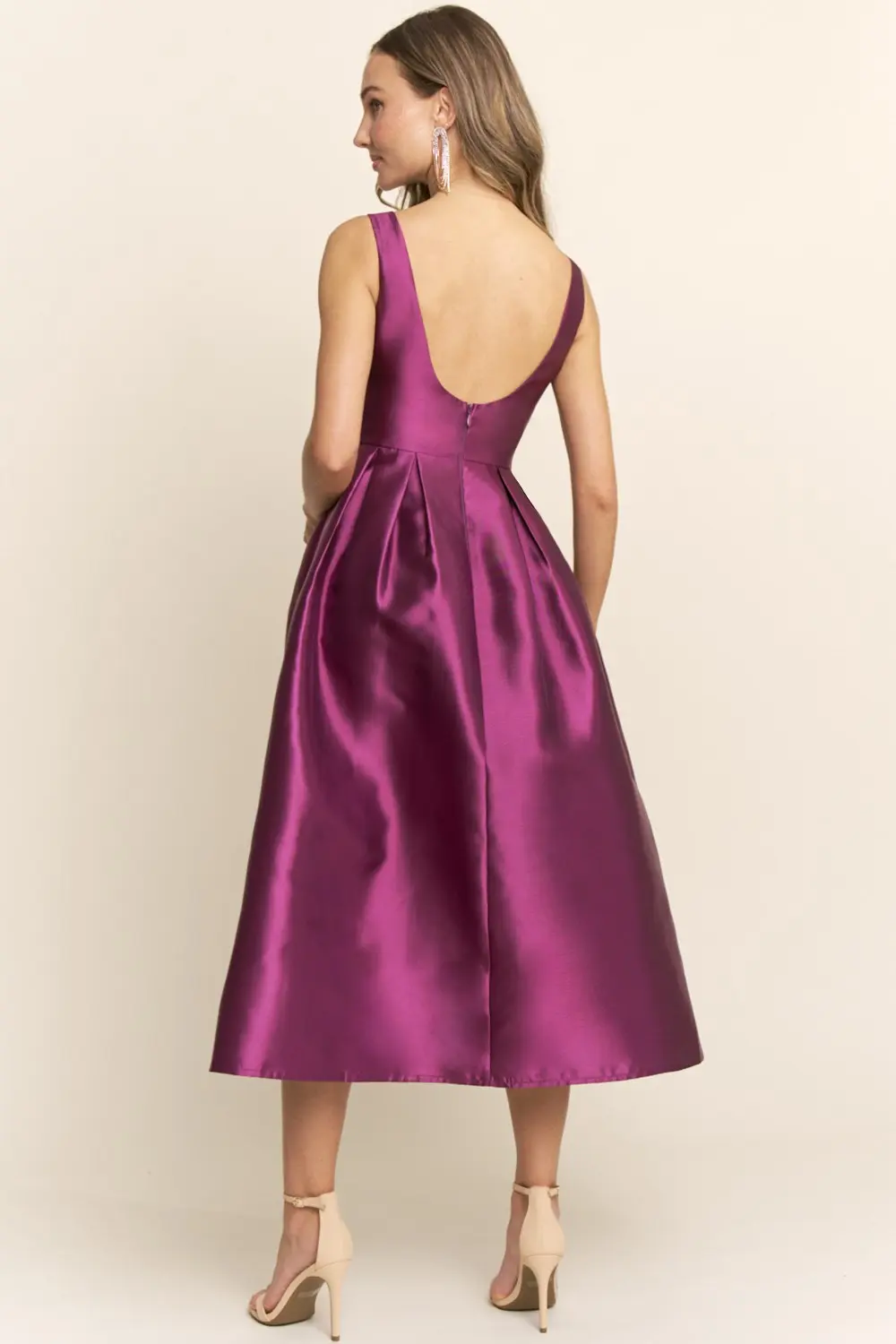 Plum A-Line Midi Dress (Talla S) thumbnail