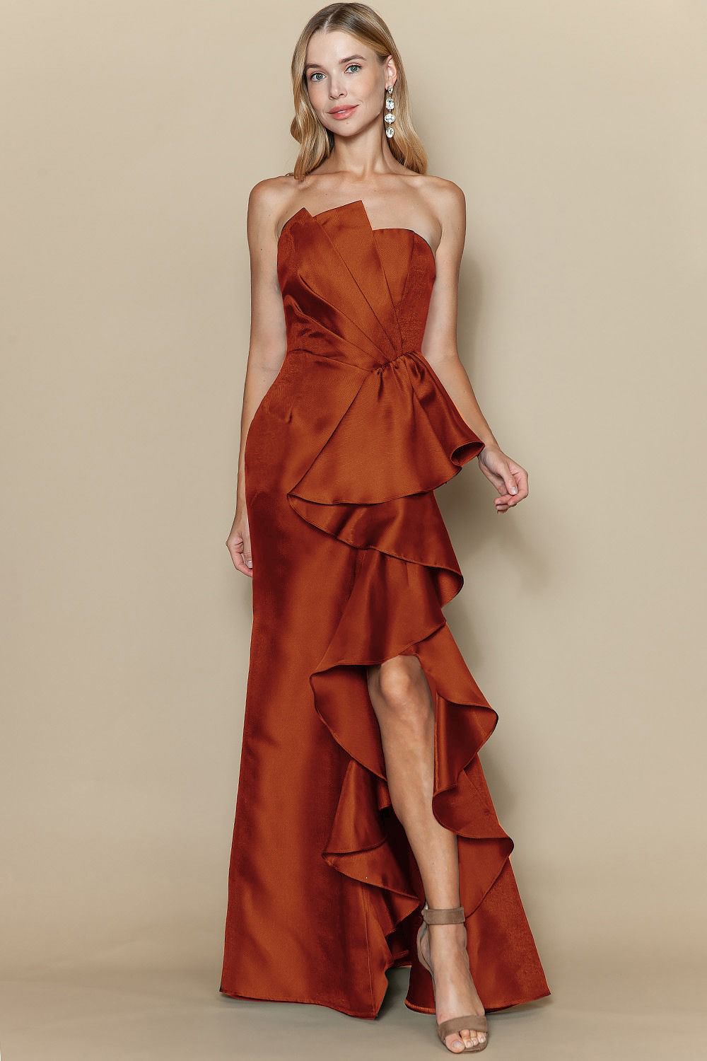 Rust Evening Maxi Dress (Talla S) thumbnail