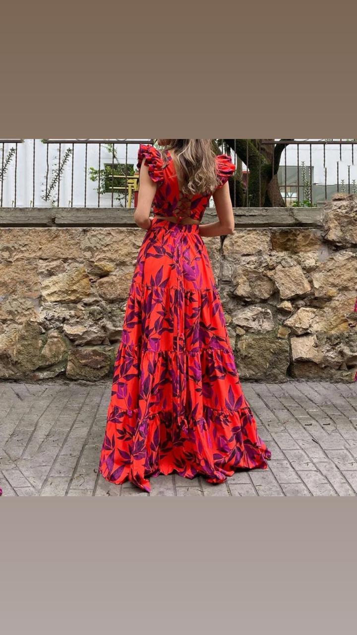 Tangerine Maxi Dress (Talla S) thumbnail