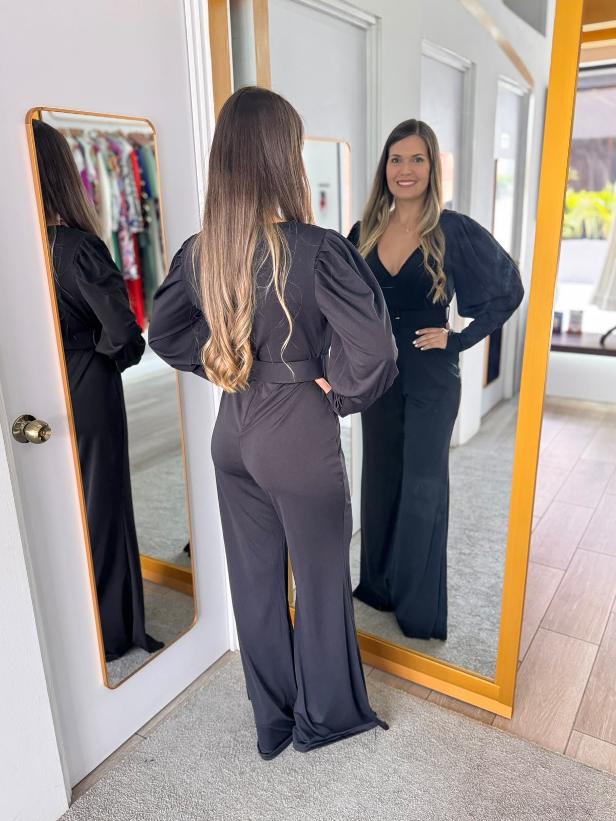 Black Belted Jumpsuit (Talla L) thumbnail