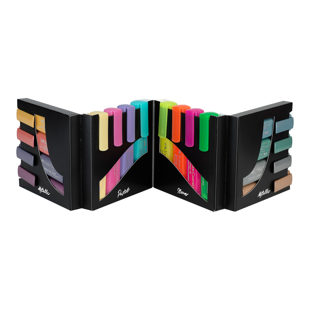 RESALTADOR FABER CASTELL 4603 16 COL NEON PASTEL BASICOS