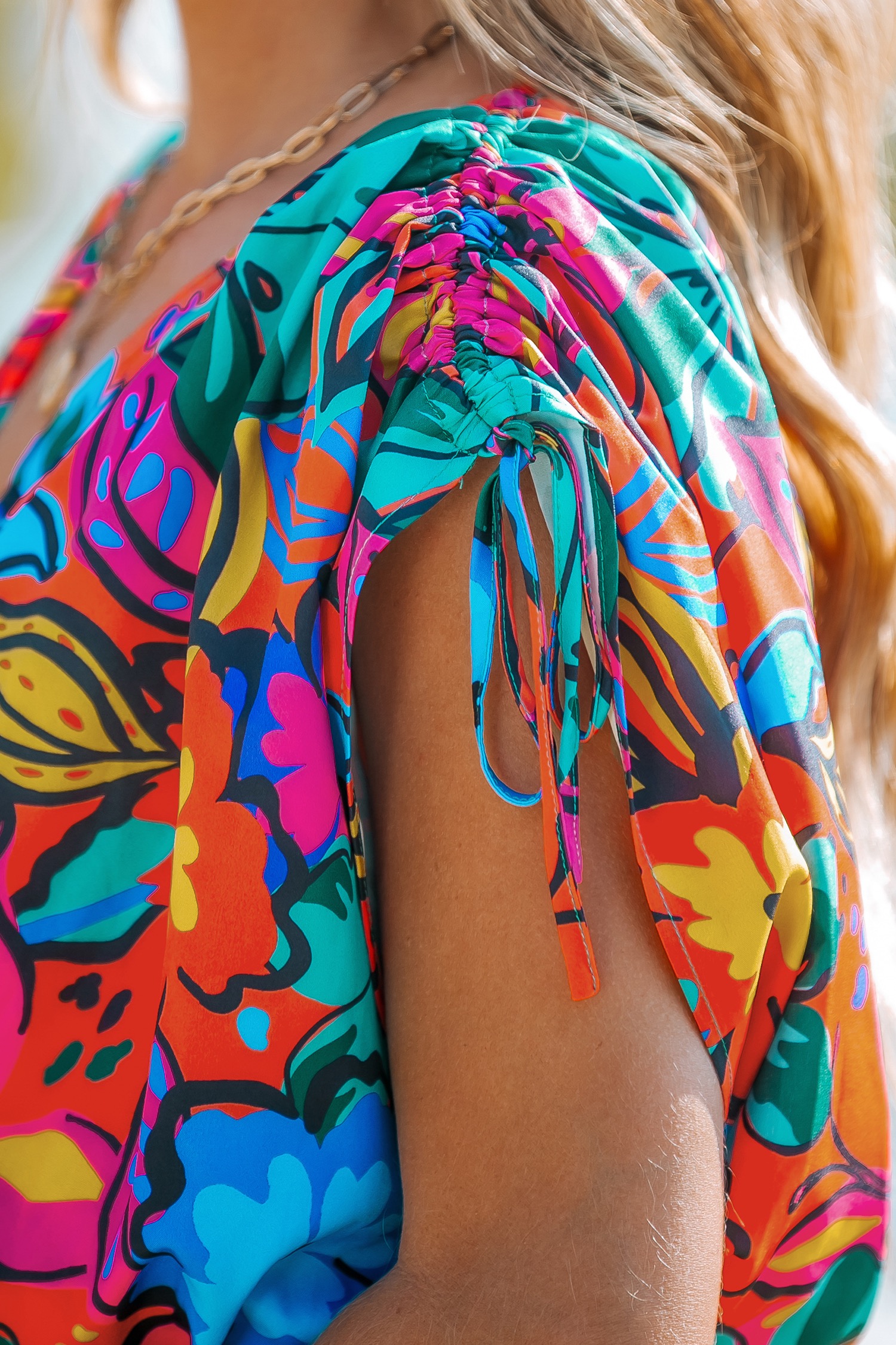 Tropical Surplice Mini Dress (Talla M) thumbnail