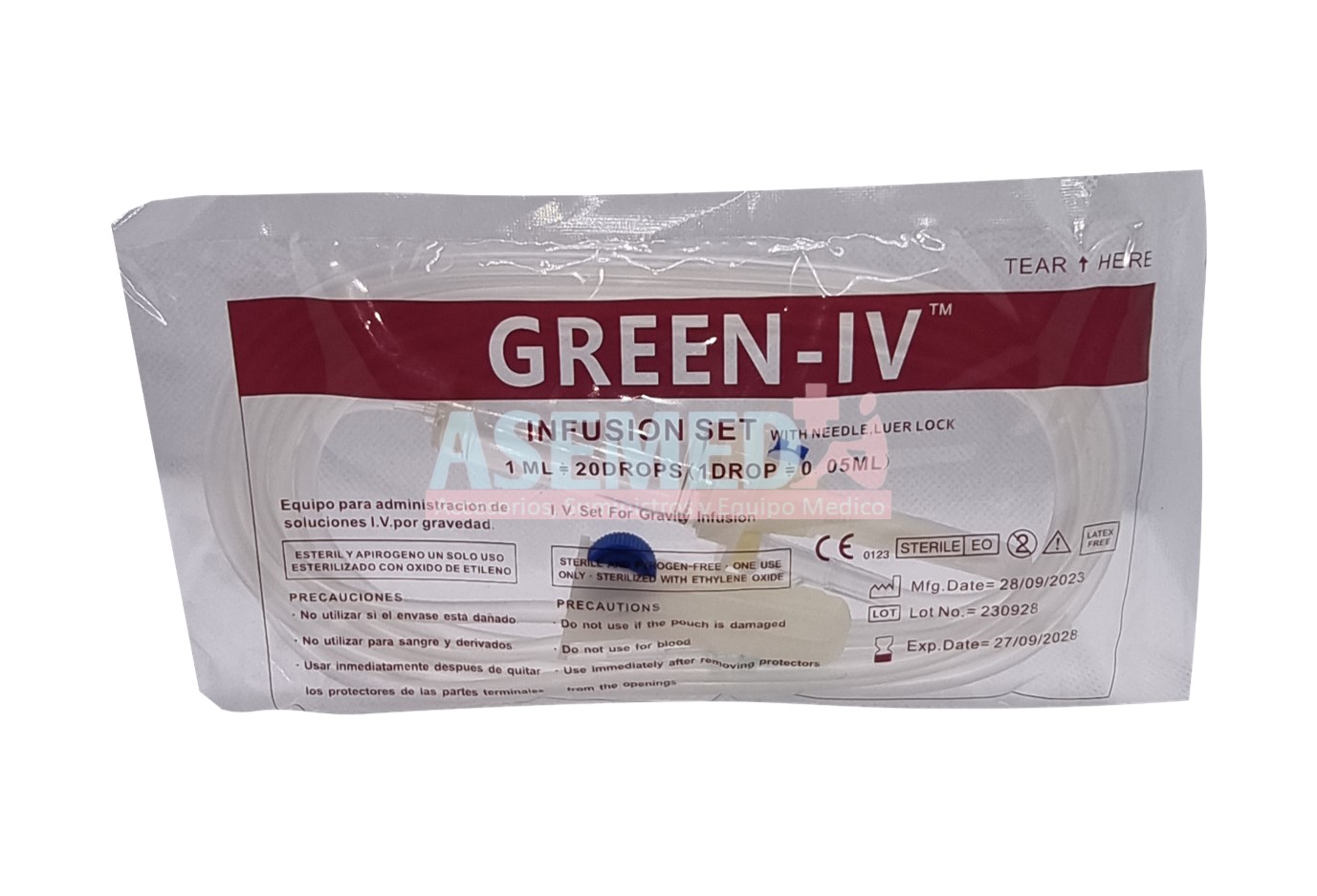 SET DE INFUSIÓN VENOSET GREEN-IV - ASEMED - Tienda en línea
