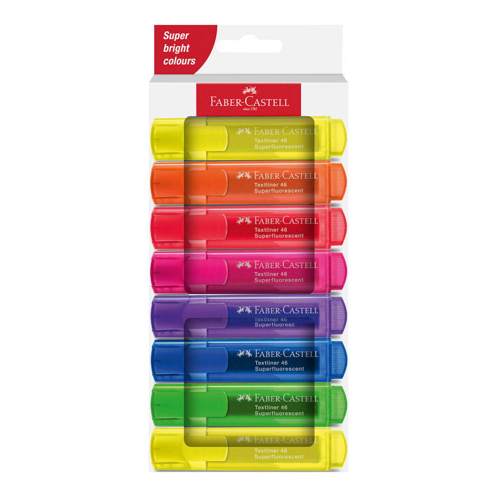 RESALTADOR FABER CASTELL 4648 8 COLORES NEON
