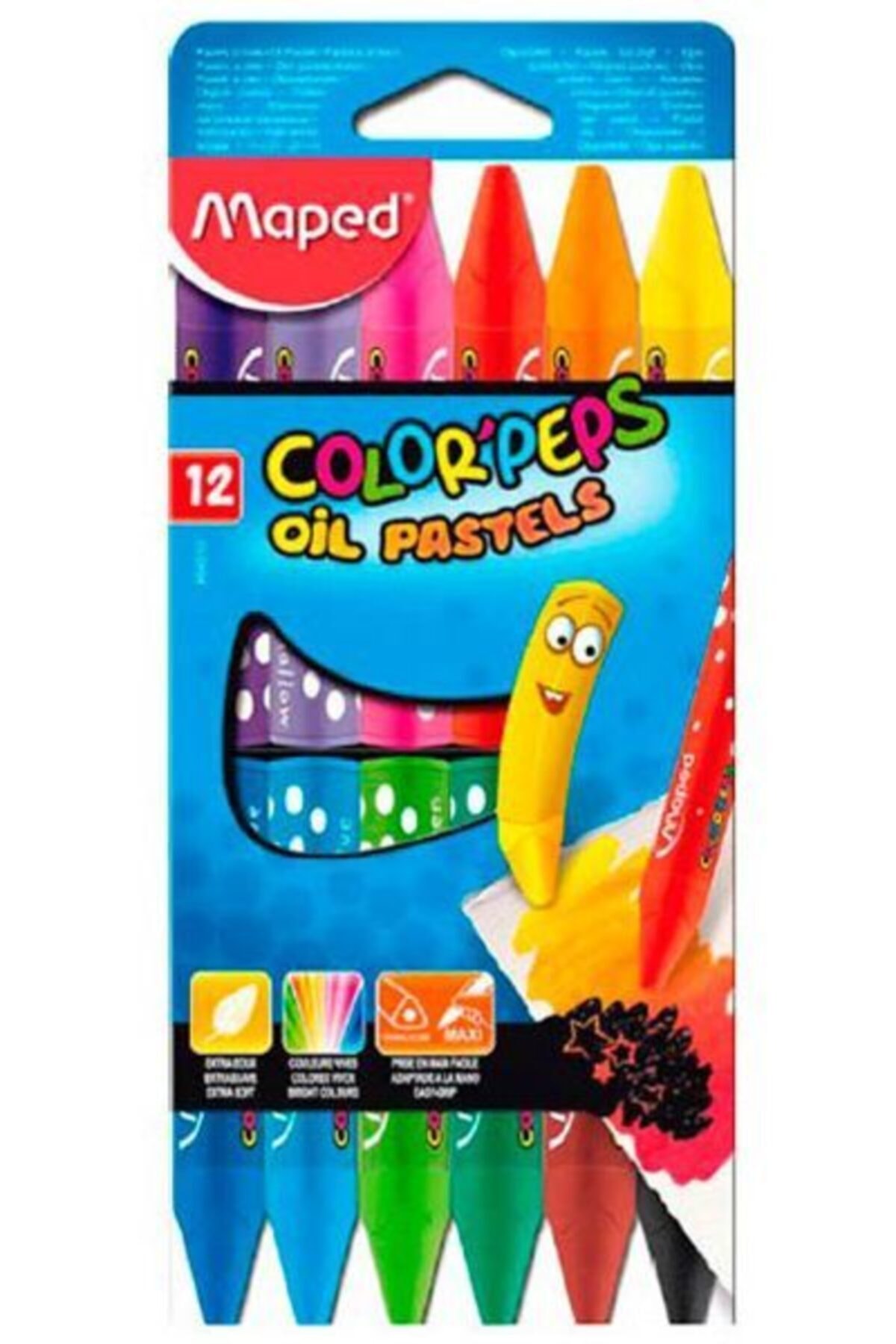 CRAYON MAPED COLOR PEPS OIL PASTELS DE 12 COLORES