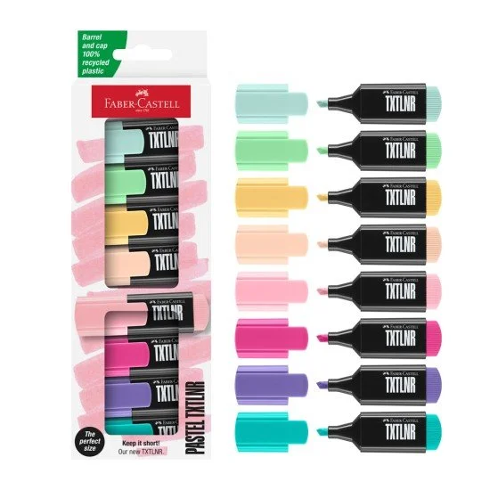 RESALTADOR FABER CASTELL 4218 MINI 8 COLORES PASTEL
