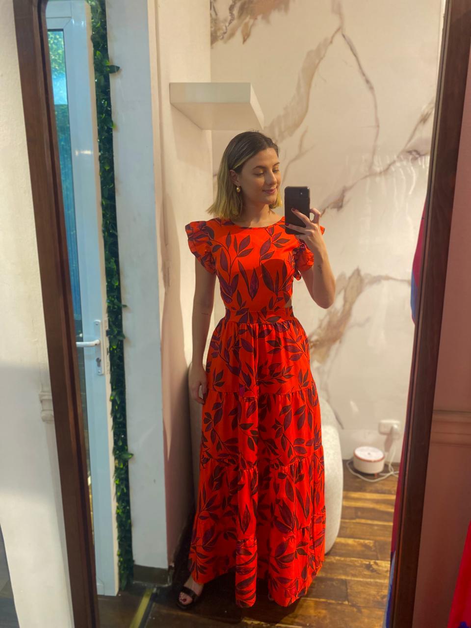 Tangerine Maxi Dress (Talla S) thumbnail