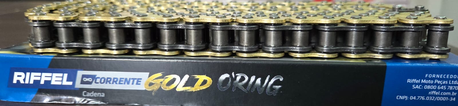 Cadena con O-ring paso 428 Dorada RIFFEL thumbnail