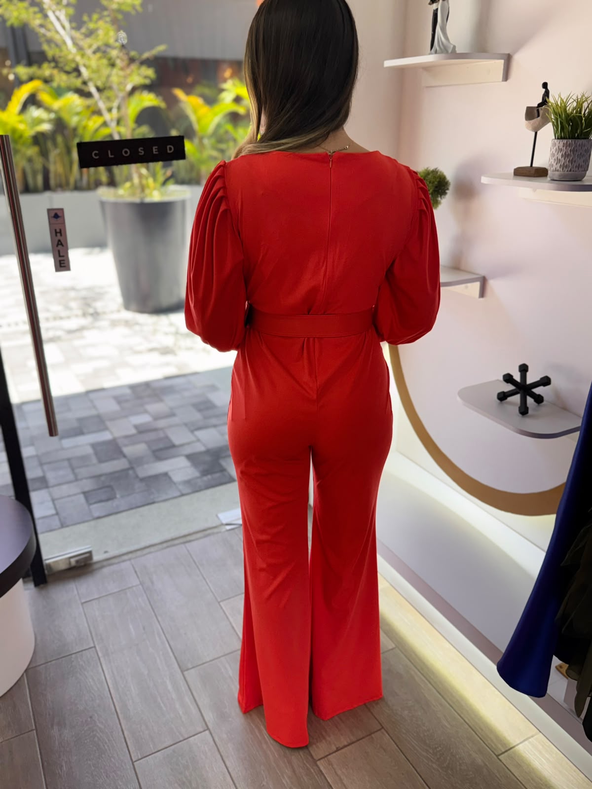 Red Belted Jumpsuit (Talla M) thumbnail