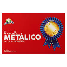BLOCK METALICO CARTULINA METALIZACA ( MIS PASITOS)