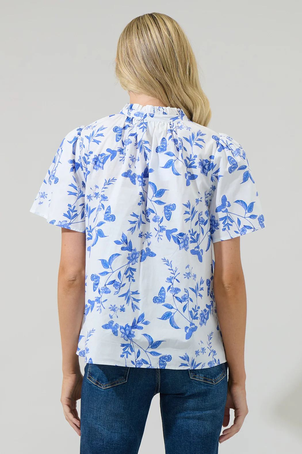 Leya Floral Inaya Split Neck Top (Talla M) thumbnail