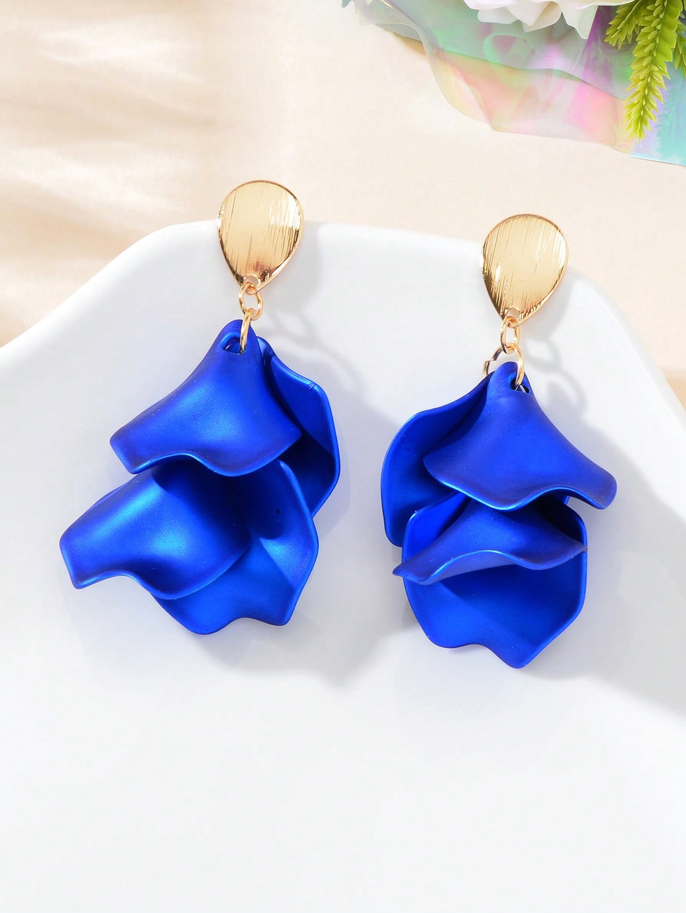 Royal Blue Peral Earrings