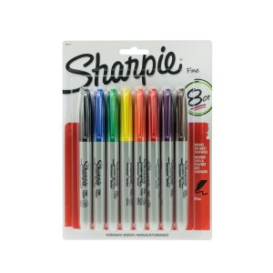 MARCADORES SHARPIE 8 COLORES PERMANENTE