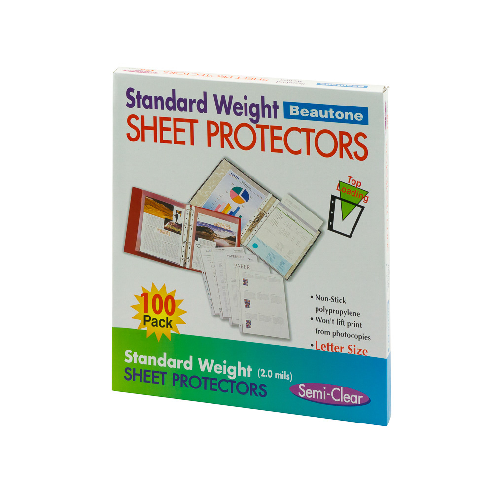 CAJA DE PROTECTOR DE HOJAS CARTA BEAUTONE (05MM) 100 UNIDADES