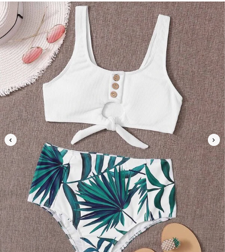Sets de bikini vintage blanco (Talla S)