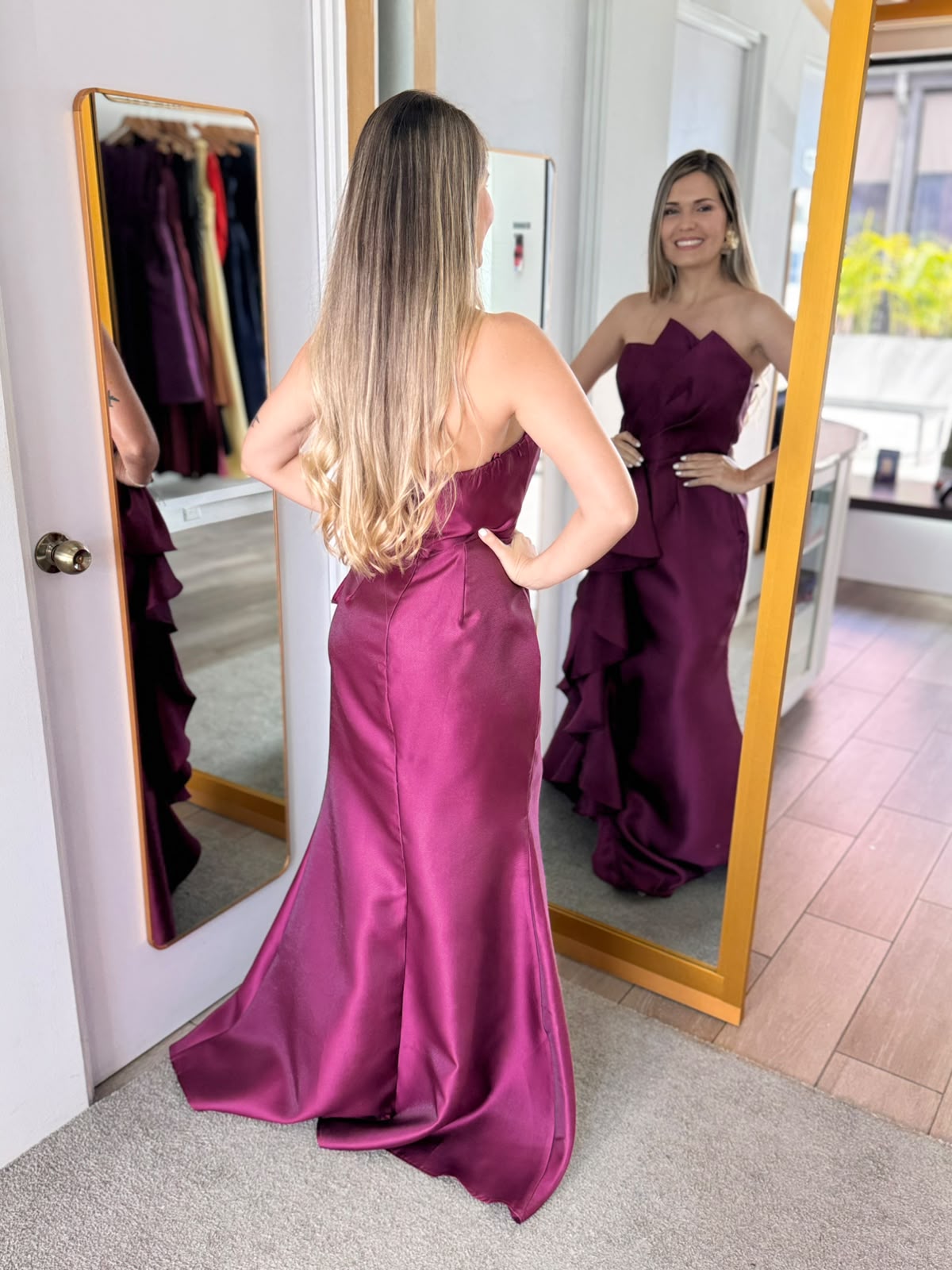 Wine Special Evening Maxi Dress (Talla M) thumbnail