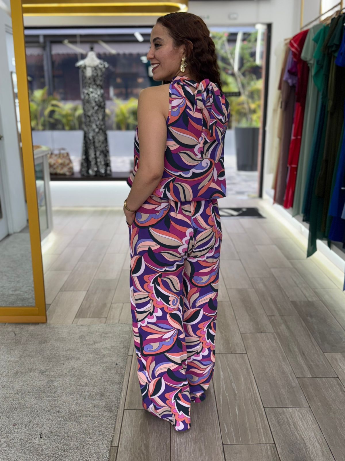 Violet Halter Stamped Blouse (Talla M) thumbnail