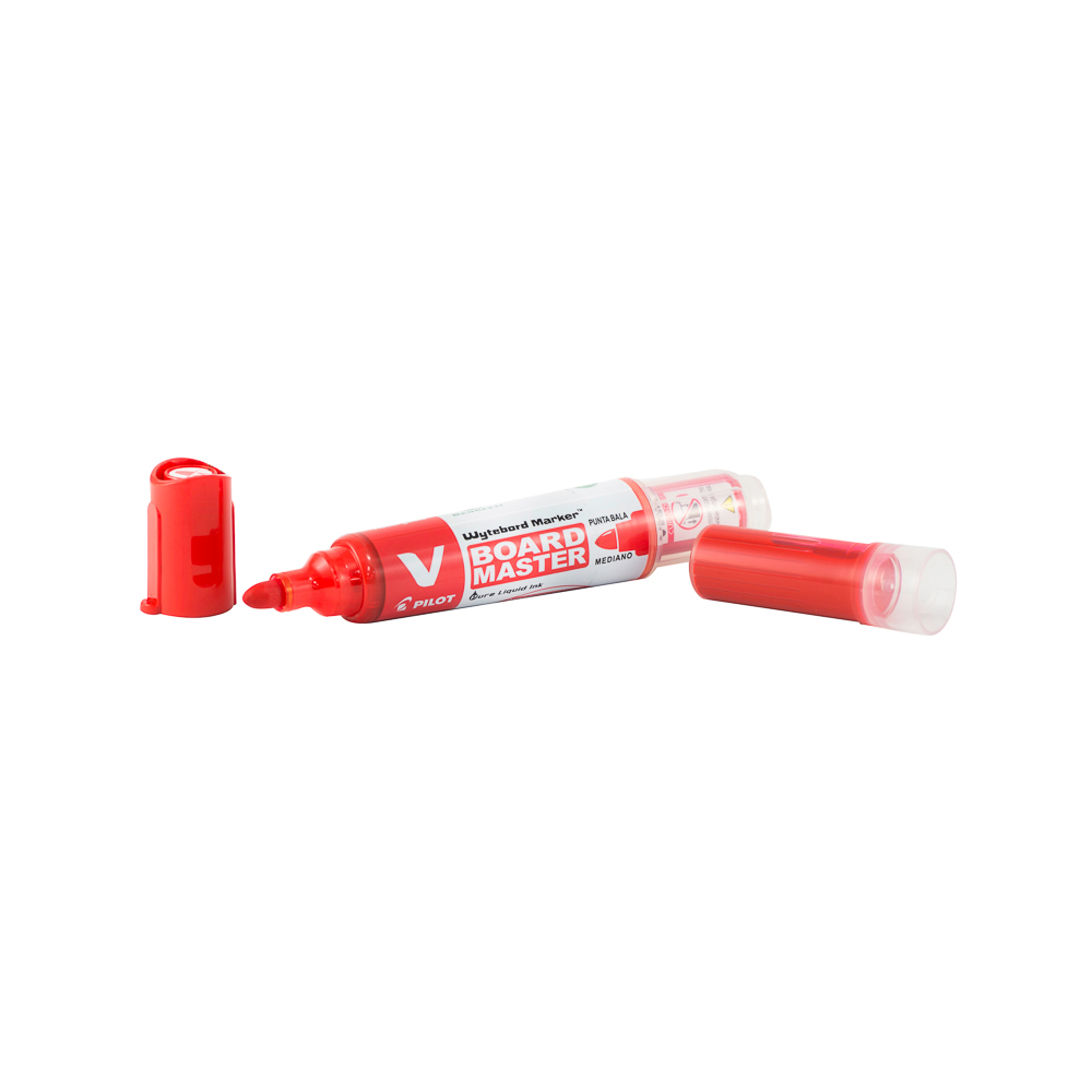 MARCADOR PILOT P/PIZARRON RECARGABLE MASTER ROJO WBMA
