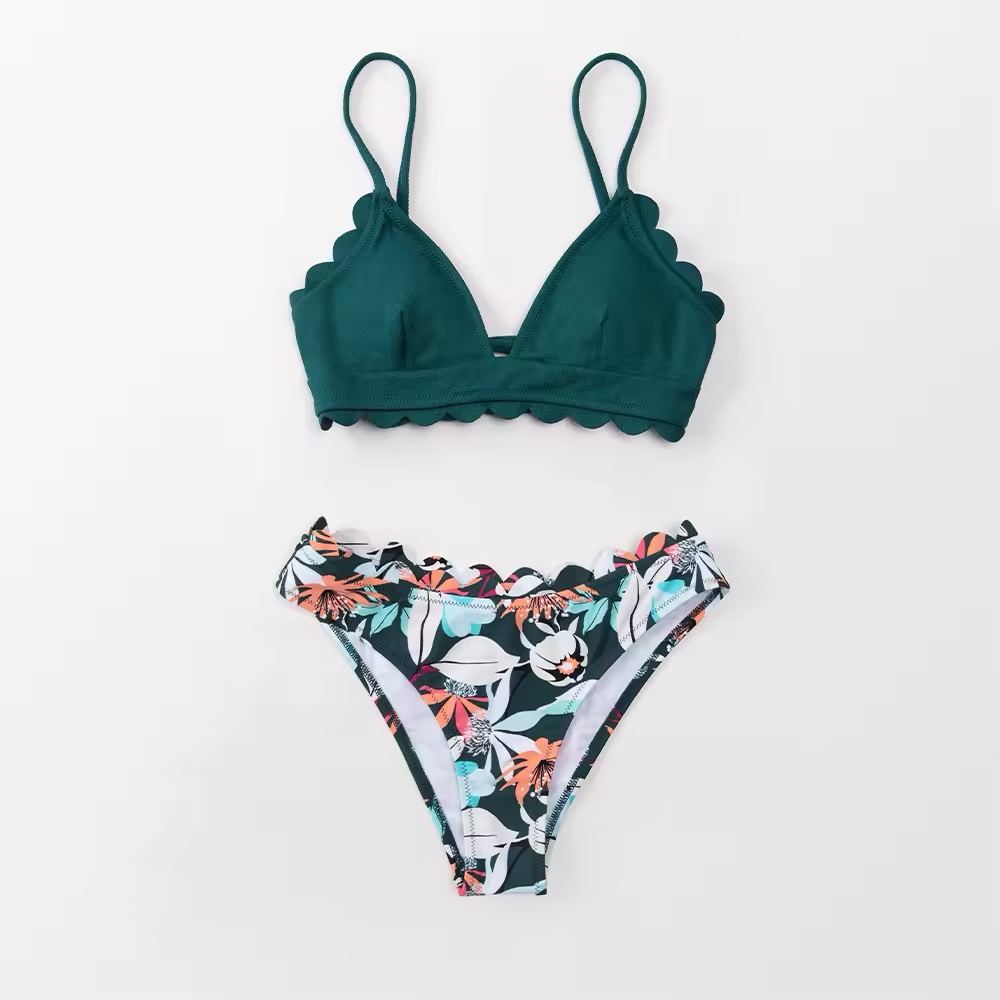 Scalloped Back Tie Bikini Set (Talla S) thumbnail