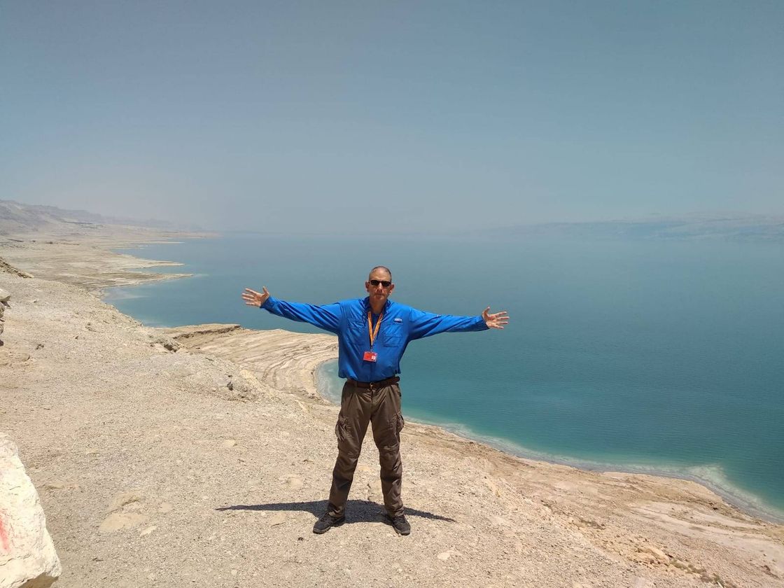 Arnon Roman at the Dead Sea