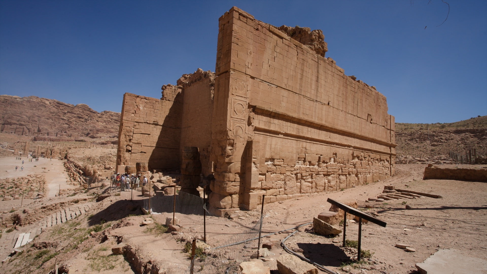 Jordan, Petra - Qasr el Bint - Temple of Dushares