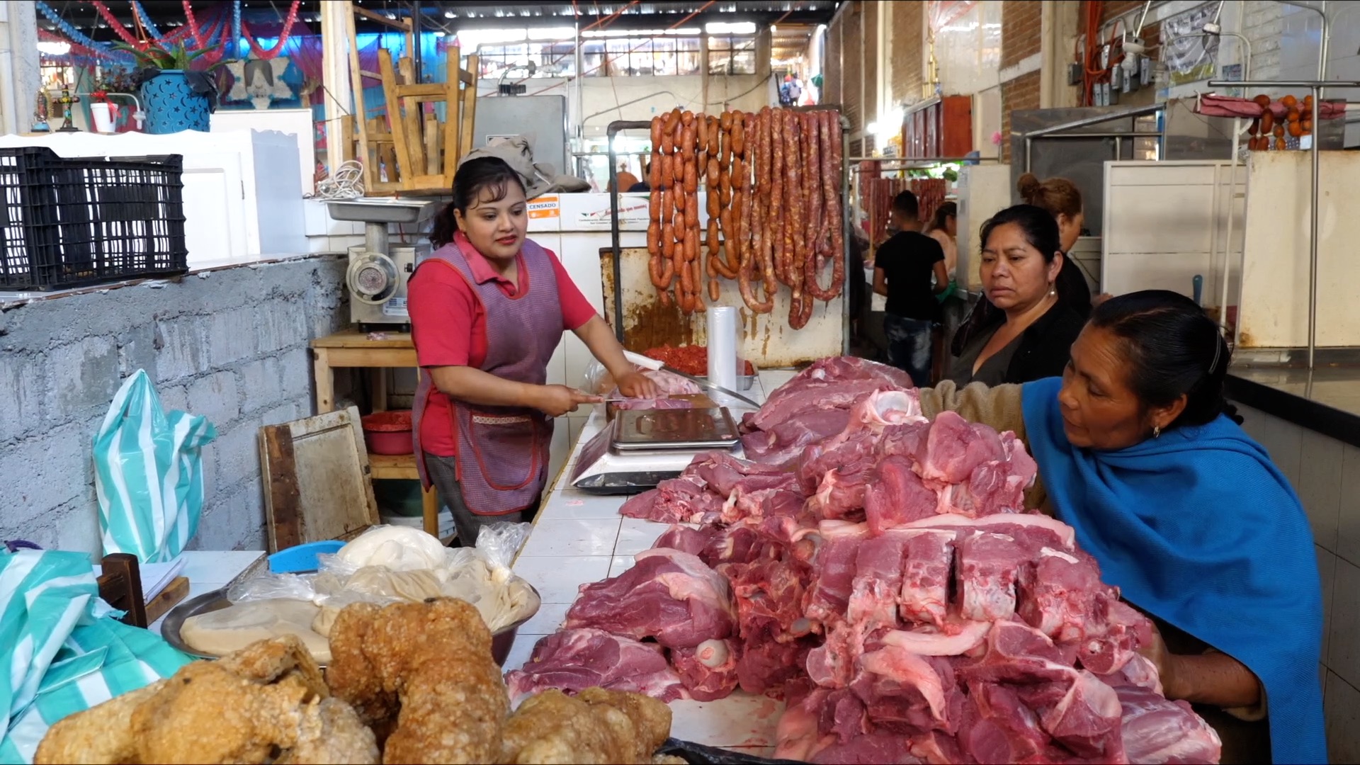 Mexico, San Cristobal traditional meat market