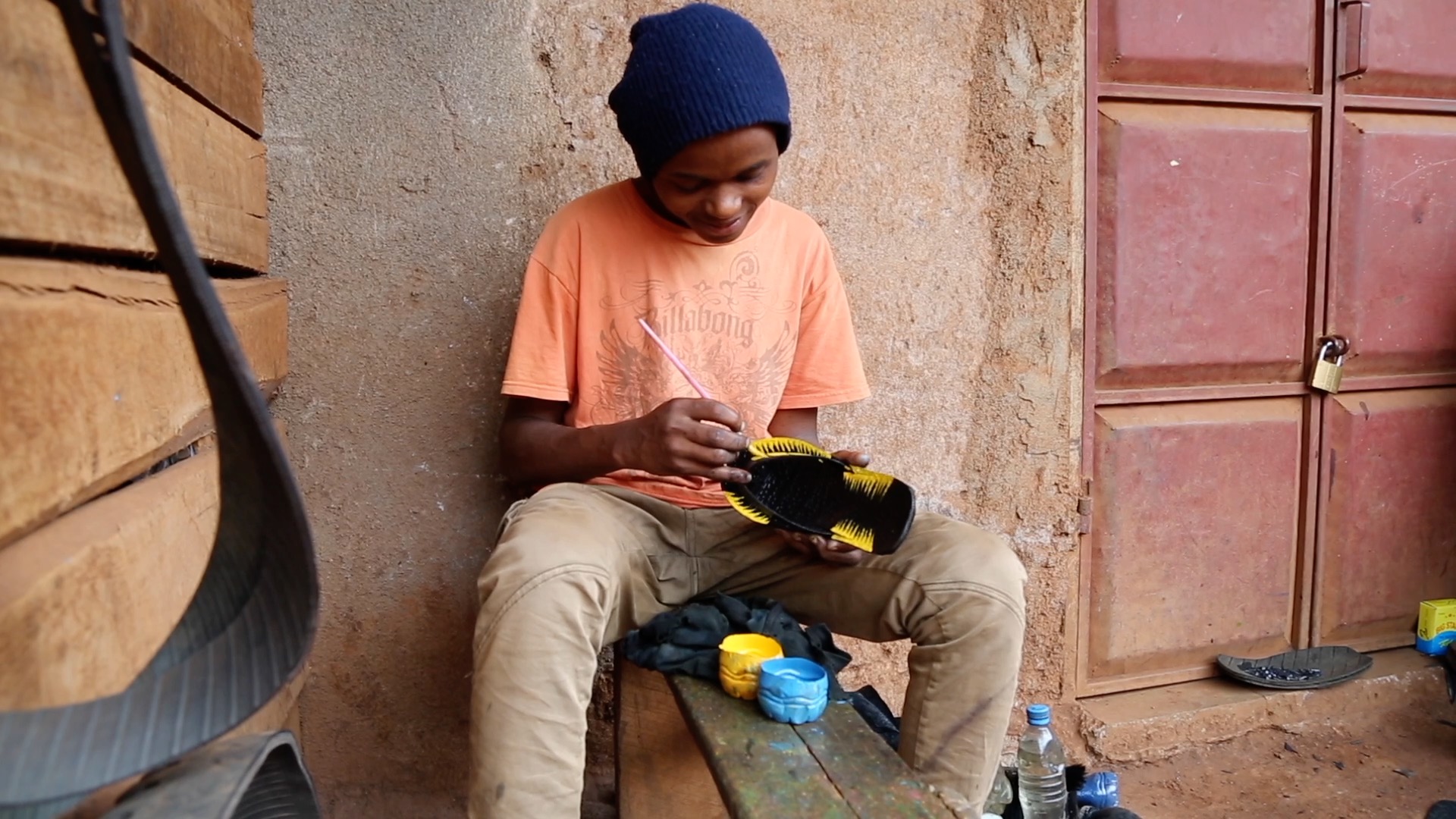 Tanzania, Arusha - Traditional shoe making