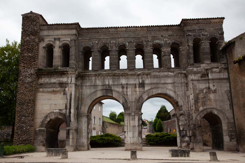 France, Autun - Gallo-Roman gate of Saint Andre (Porte Saint Andre)