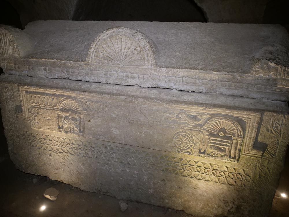 Israel, Beit Shea'rim Necropolis - Cave of the Coffins- Sarcophagus2