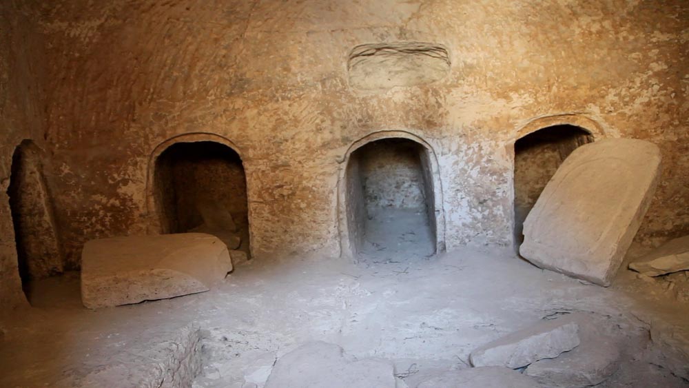 Israel, Adullam - Khirbet Borgin - Burial Caves