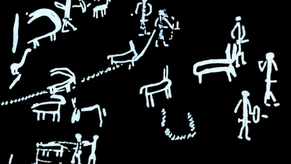 Israel, Timna Valley - Rock Engraving - The Chariots encarving