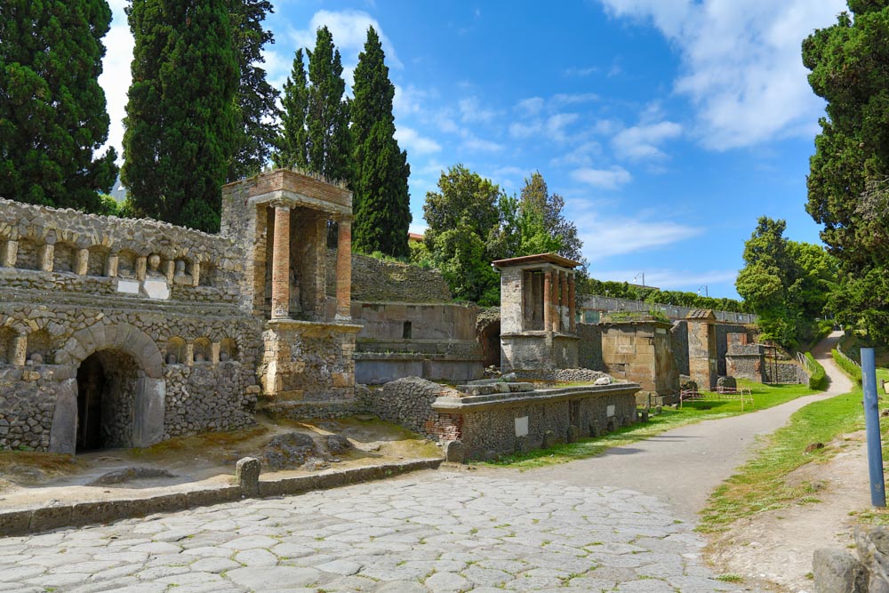 Italy, Pompeii, Necropolis of Porta Nocera