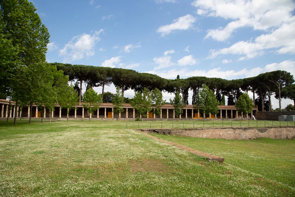 Italy, Pompeii, view of large palaestra