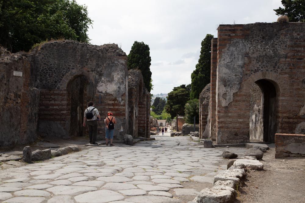 Italy, Pompeii, Herculaneum Gate (Porta Ercolano)
