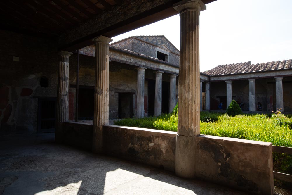 Italy, Pompeii, House of Menander, garden and peristyle